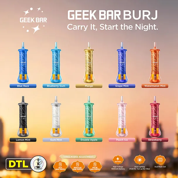 Geek Bar BURJ DTL 80K Disposable Vape  |  DTL