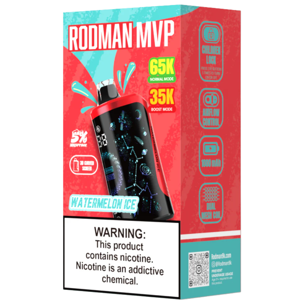 Rodman MVP 65K Ice Control Disposable Vape (5%, 65000 Puffs)